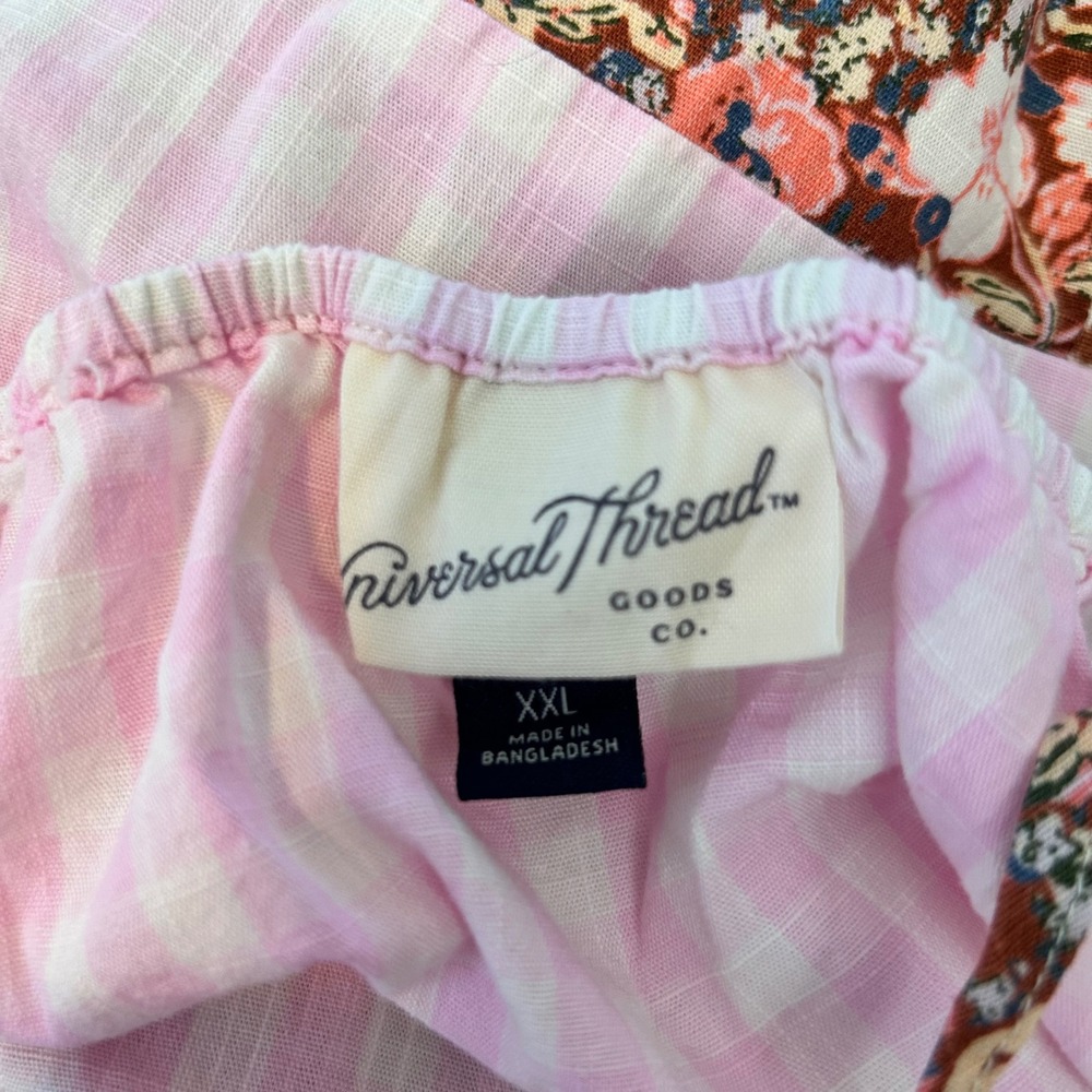 Universal Thread Pink Patchwork Floral Cotton Max… - image 6